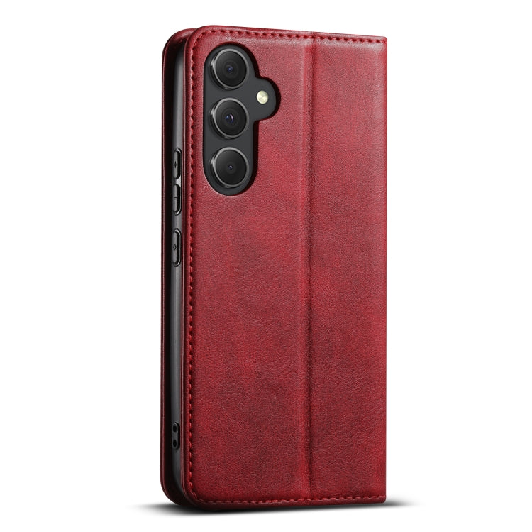 For Samsung Galaxy S24 5G Suteni J02 Oil Wax Wallet Leather Phone Case(Red)