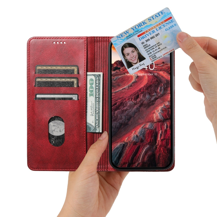 For Samsung Galaxy S24 5G Suteni J02 Oil Wax Wallet Leather Phone Case(Red)