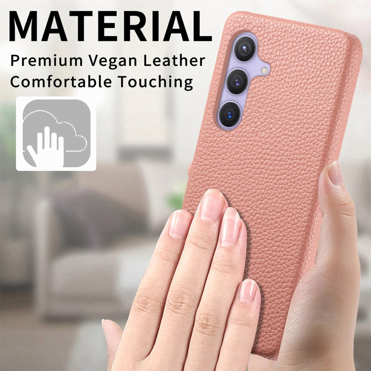 For Samsung Galaxy S24 5G Litchi Oil Edge Leather Back Phone Case(Pink)