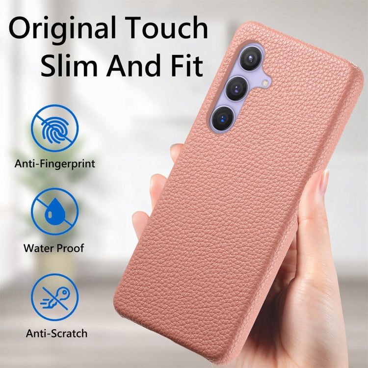 For Samsung Galaxy S24 5G Litchi Oil Edge Leather Back Phone Case(Pink)