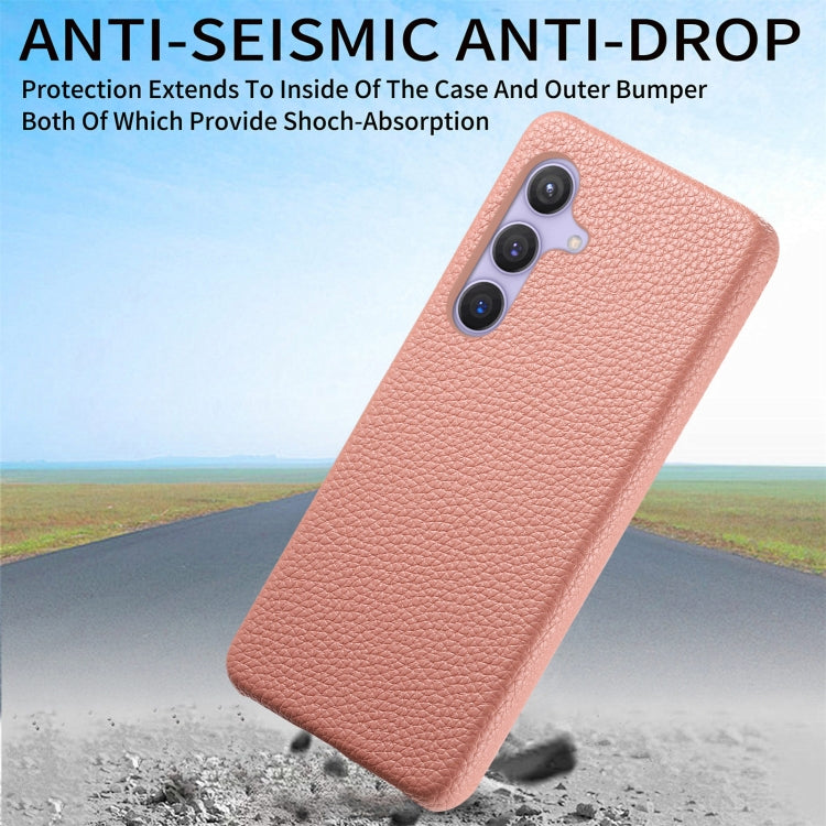 For Samsung Galaxy S24 5G Litchi Oil Edge Leather Back Phone Case(Pink)