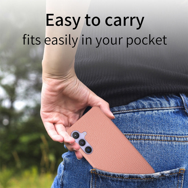 For Samsung Galaxy S24 5G Litchi Oil Edge Leather Back Phone Case(Pink)