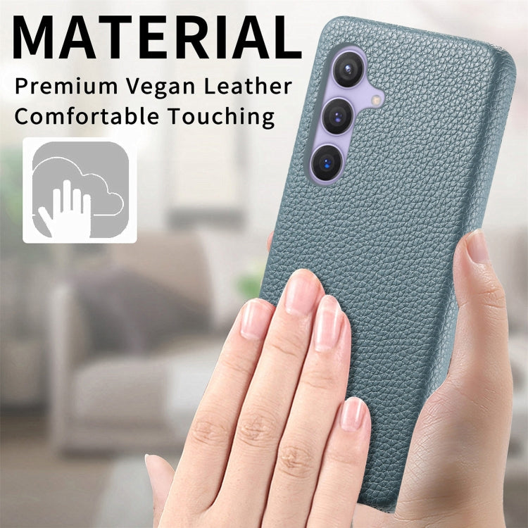 For Samsung Galaxy S24 5G Litchi Oil Edge Leather Back Phone Case(Blue)