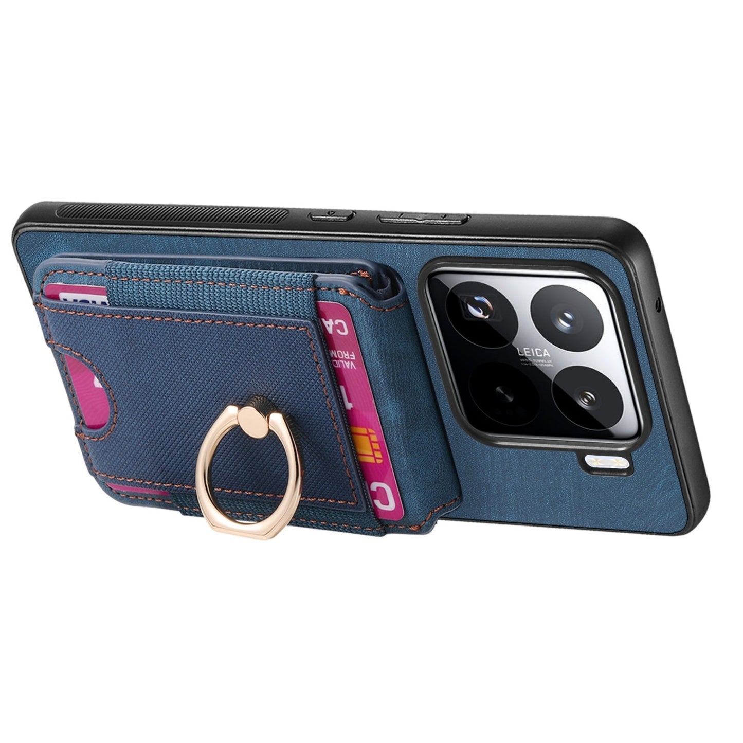 For Xiaomi 15 Retro Splitable Magnetic Stand Card Bag Leather Phone Case(Blue)