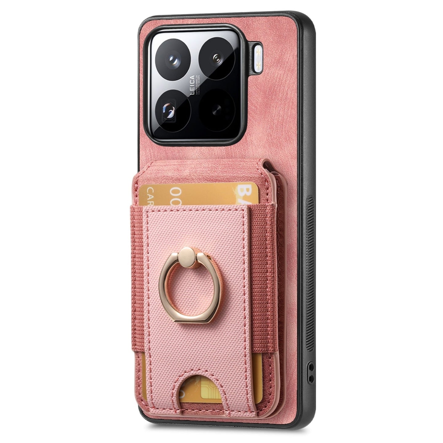 For Xiaomi 15 Pro Retro Splitable Magnetic Stand Card Bag Leather Phone Case(Pink)