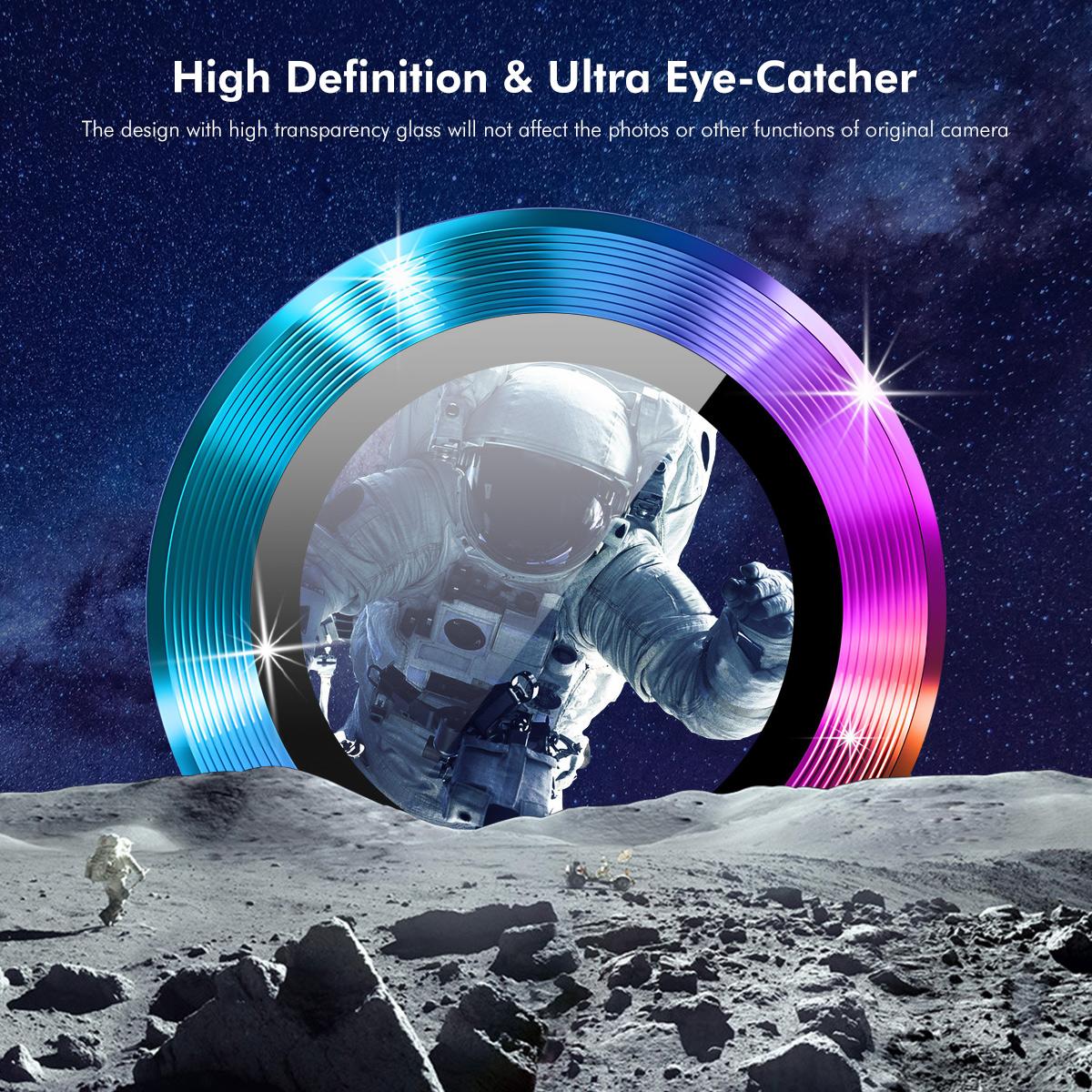 For Samsung Galaxy S25 Edge ENKAY Hat-Prince 9H Rear Camera Lens Aluminium Alloy Tempered Glass Film(Colorful)