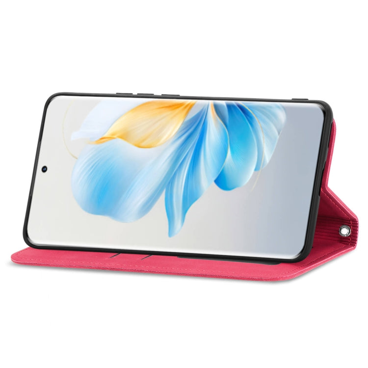 For Honor 100 Retro Skin Feel Magnetic Flip Leather Phone Case(Red)