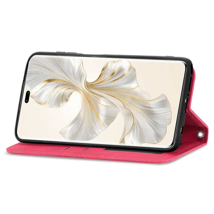 For Honor 100 Pro Retro Skin Feel Magnetic Flip Leather Phone Case(Red)