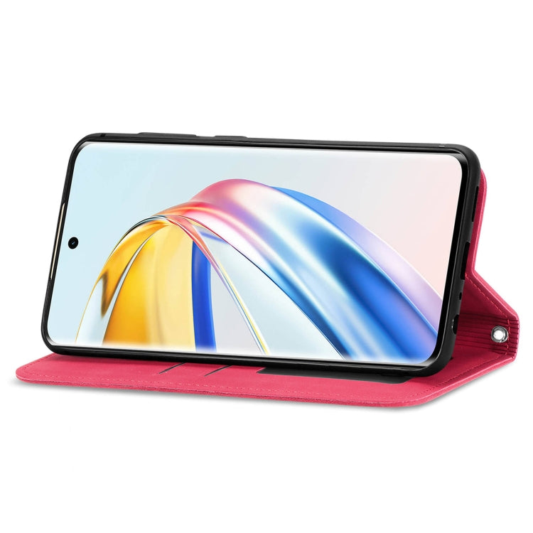 For Honor X9b Retro Skin Feel Magnetic Flip Leather Phone Case(Red)