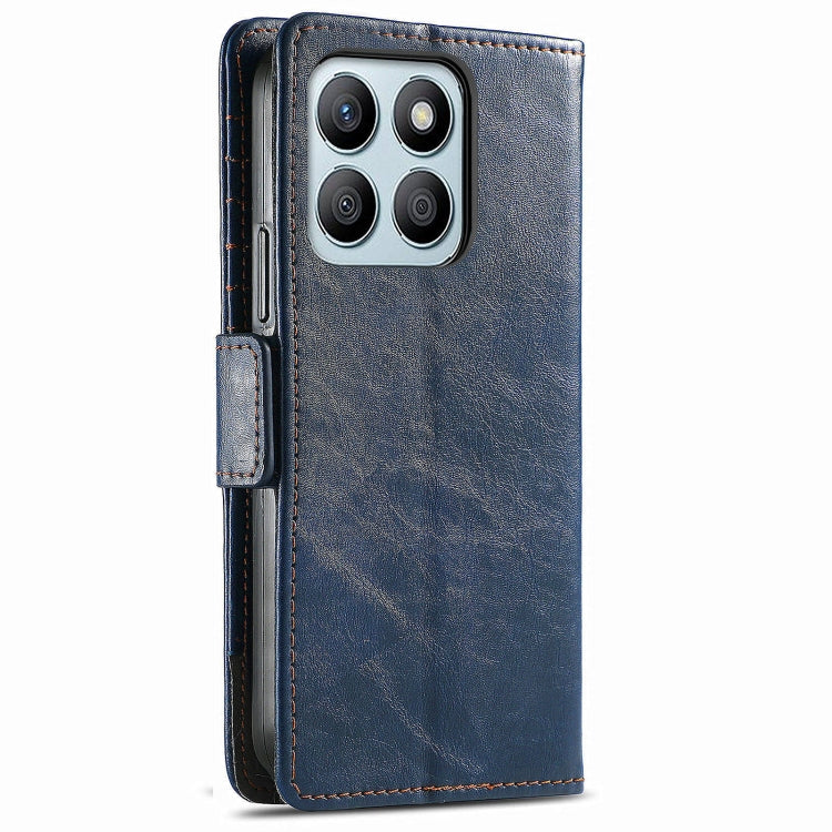 For Honor X8b CaseNeo Splicing Dual Magnetic Buckle Leather Phone Case(Blue)