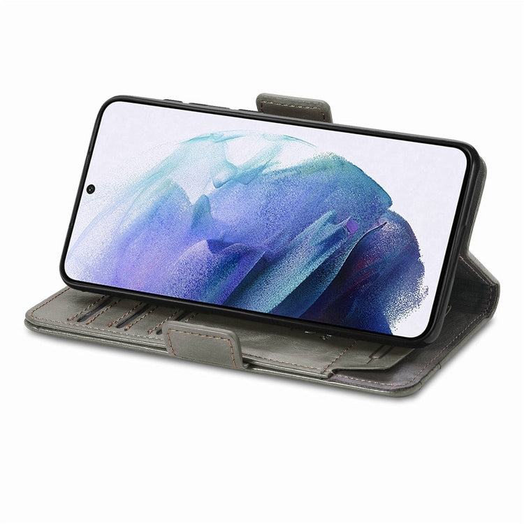 For Honor X7B CaseNeo Splicing Dual Magnetic Buckle Leather Phone Case(Gray)