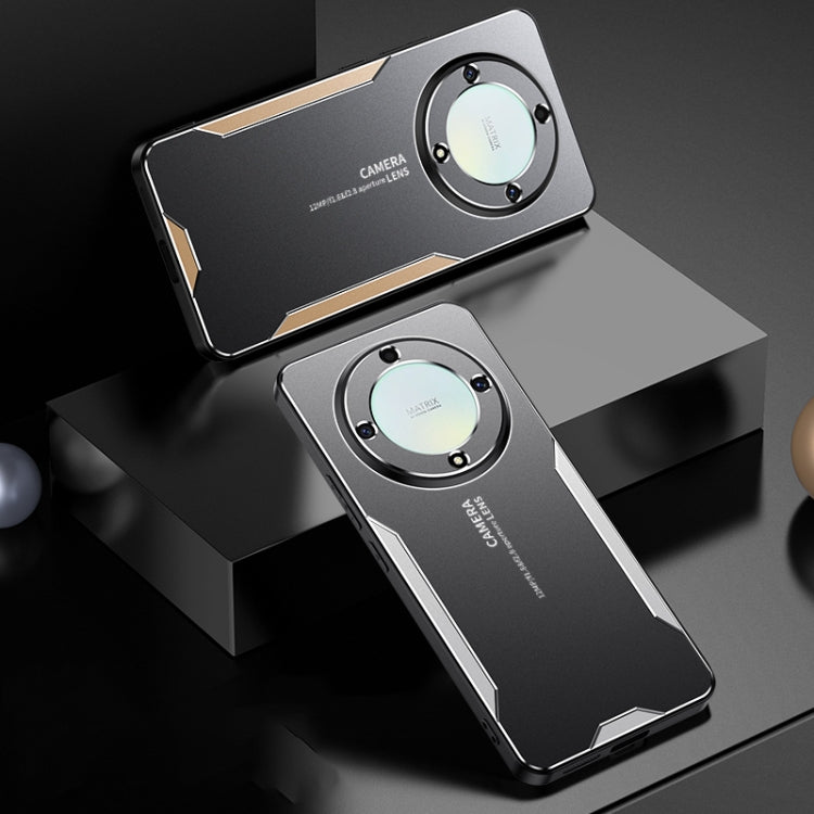 For Honor X9a Blade Series TPU Hybrid Metal Phone Case(Red)