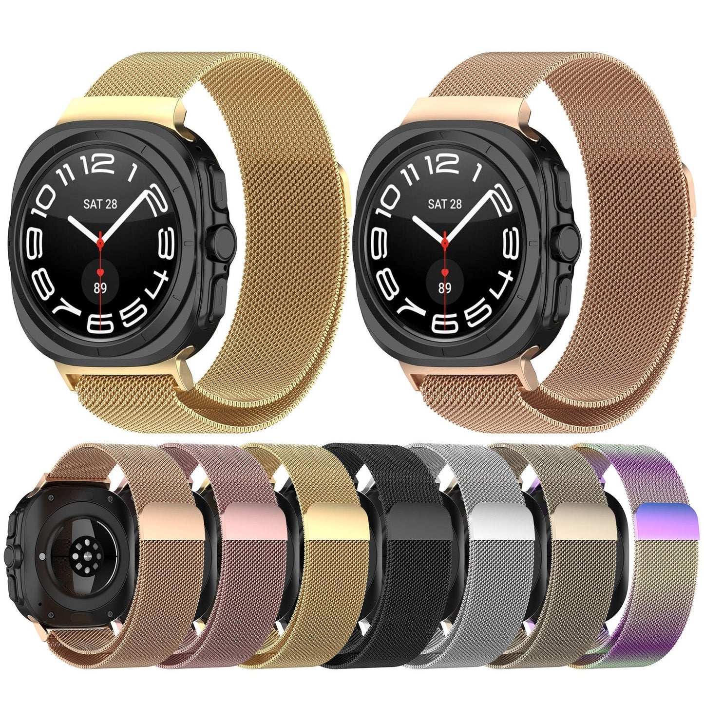 For Samsung Galaxy Watch Ultra 47mm Milan Magnetic Metal Steel Watch Band(Silver)