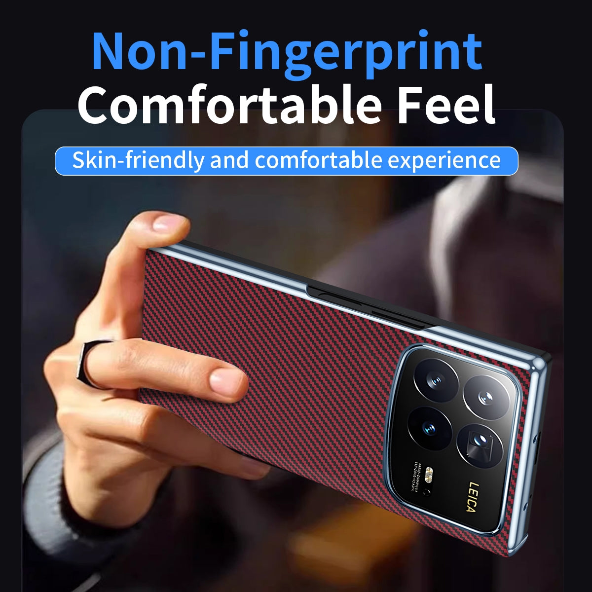 For Xiaomi MIX Fold 4 Electroplated Carbon Fiber Pattern Folding Phone Case with Hinge(Red)