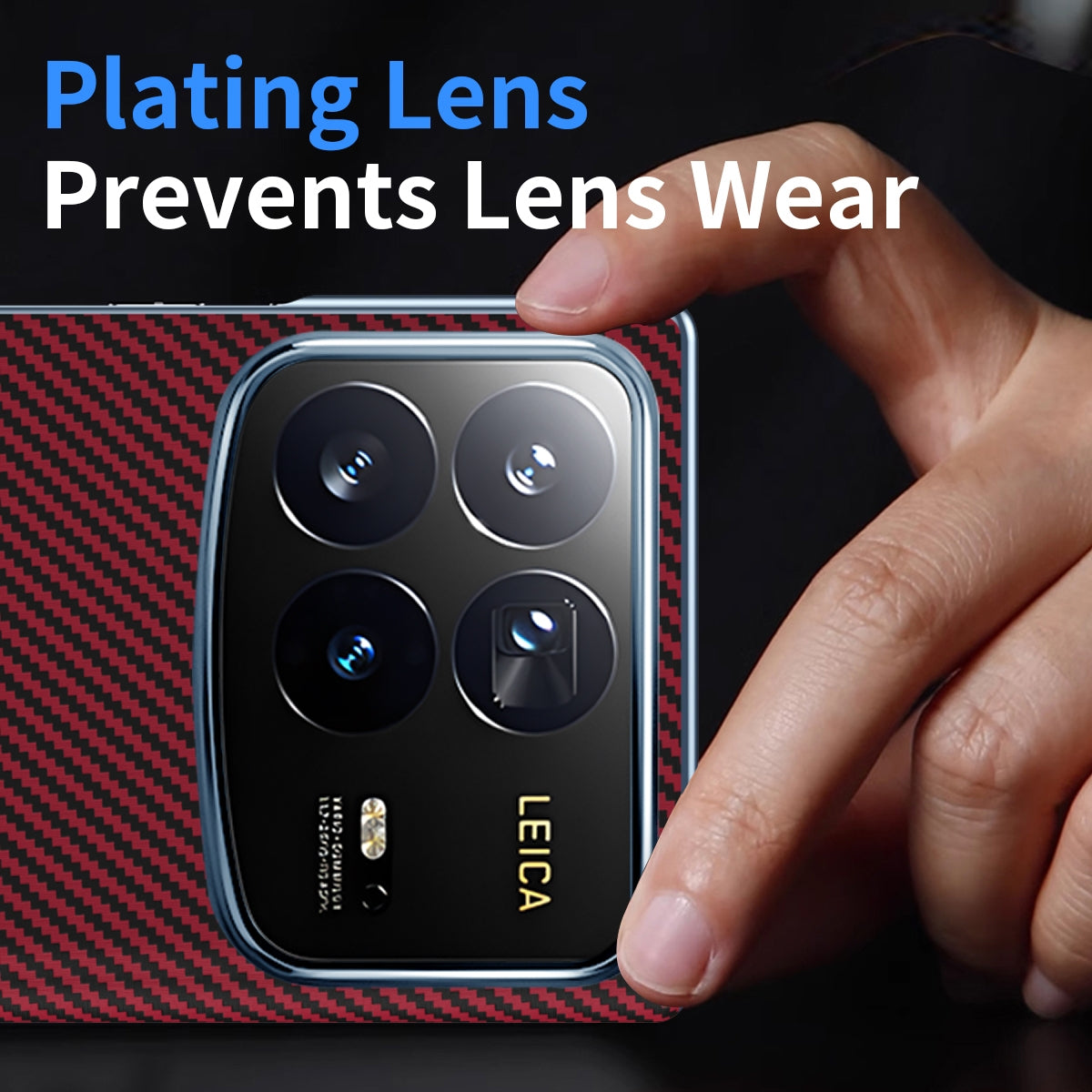 For Xiaomi MIX Fold 4 Electroplated Carbon Fiber Pattern Folding Phone Case with Hinge(Red)