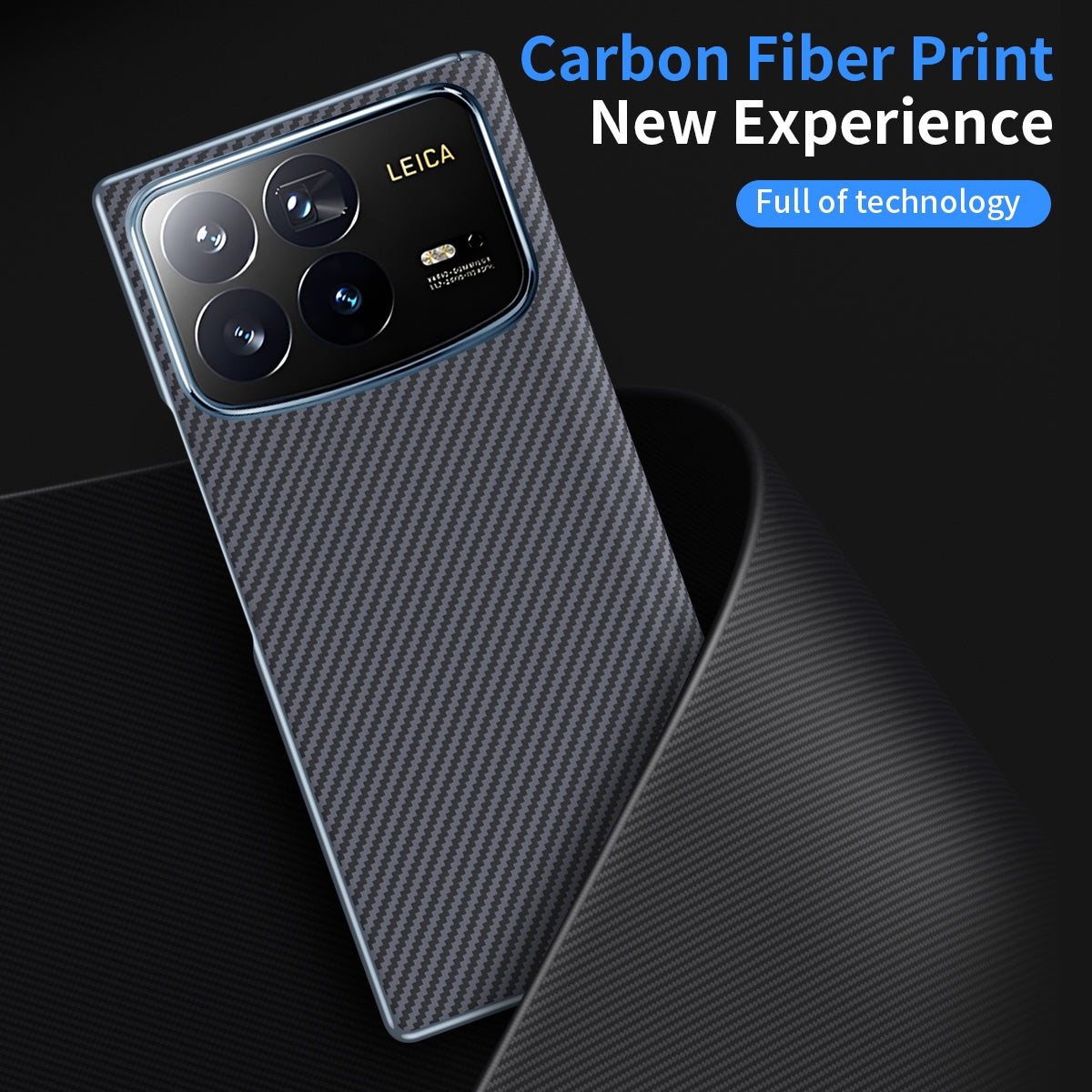 For Xiaomi MIX Fold 4 Electroplated Carbon Fiber Pattern Folding Phone Case with Hinge(Grey)