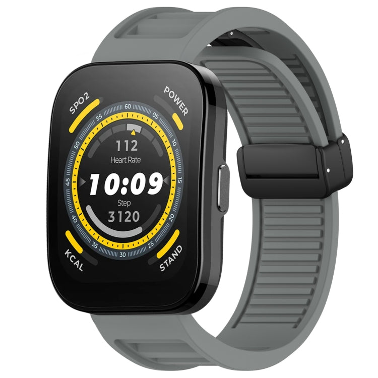 22mm Fold Magnetic Buckle Silicone Watch Band, For Amazfit Balance, For Amazfit Bip 5