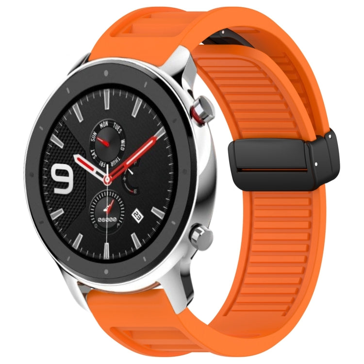 22mm Fold Magnetic Buckle Silicone Watch Band, For Amazfit GTR 4, For Amazfit GTR 3 Pro