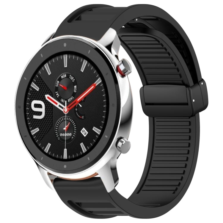 22mm Fold Magnetic Buckle Silicone Watch Band, For Amazfit GTR 4, For Amazfit GTR 3 Pro