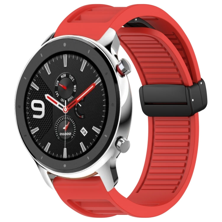 22mm Fold Magnetic Buckle Silicone Watch Band, For Amazfit GTR 4, For Amazfit GTR 3 Pro