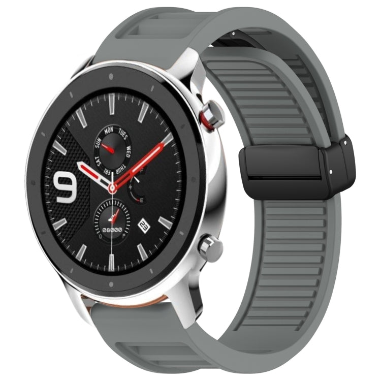 22mm Fold Magnetic Buckle Silicone Watch Band, For Amazfit GTR 4, For Amazfit GTR 3 Pro