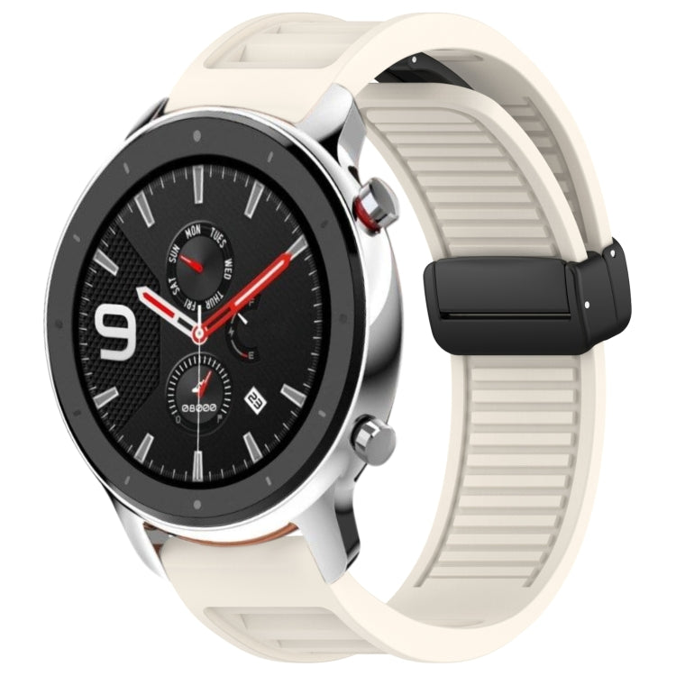 22mm Fold Magnetic Buckle Silicone Watch Band, For Amazfit GTR 4, For Amazfit GTR 3 Pro