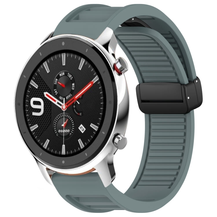 22mm Fold Magnetic Buckle Silicone Watch Band, For Amazfit GTR 4, For Amazfit GTR 3 Pro