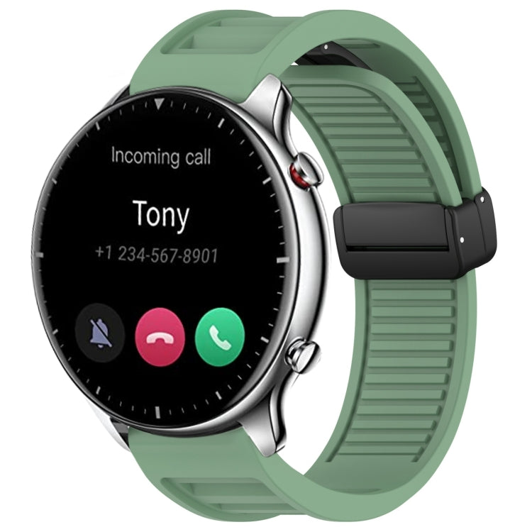 22mm Fold Magnetic Buckle Silicone Watch Band, For Amazfit GTR 2, For Amazfit 3
