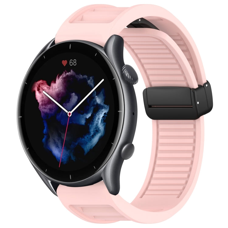 22mm Fold Magnetic Buckle Silicone Watch Band, For Amazfit GTR 2, For Amazfit 3