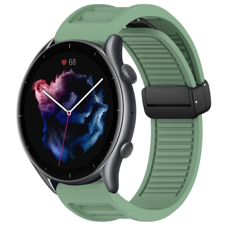22mm Fold Magnetic Buckle Silicone Watch Band, For Amazfit GTR 2, For Amazfit 3
