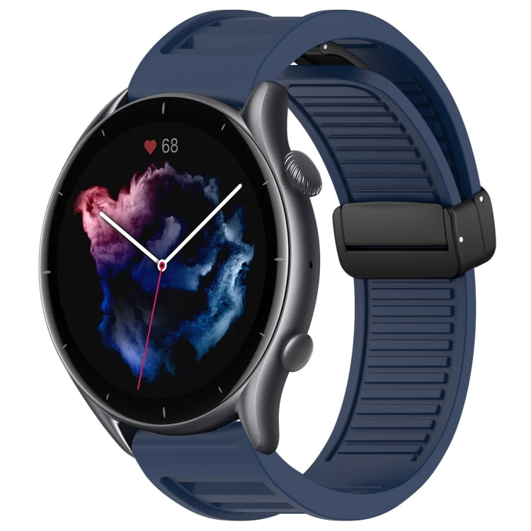22mm Fold Magnetic Buckle Silicone Watch Band, For Amazfit GTR 2, For Amazfit 3