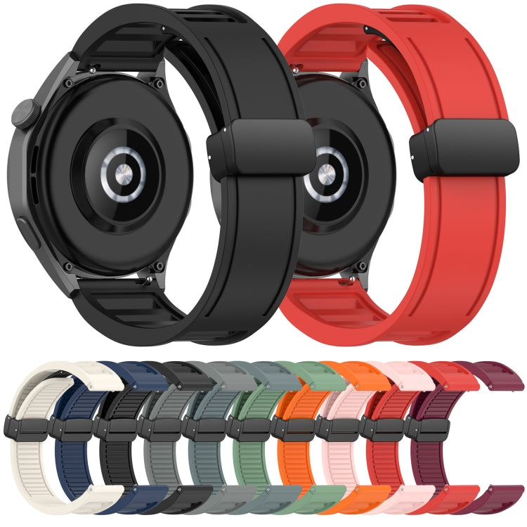 22mm Fold Magnetic Buckle Silicone Watch Band, For Amazfit GTR 2, For Amazfit 3