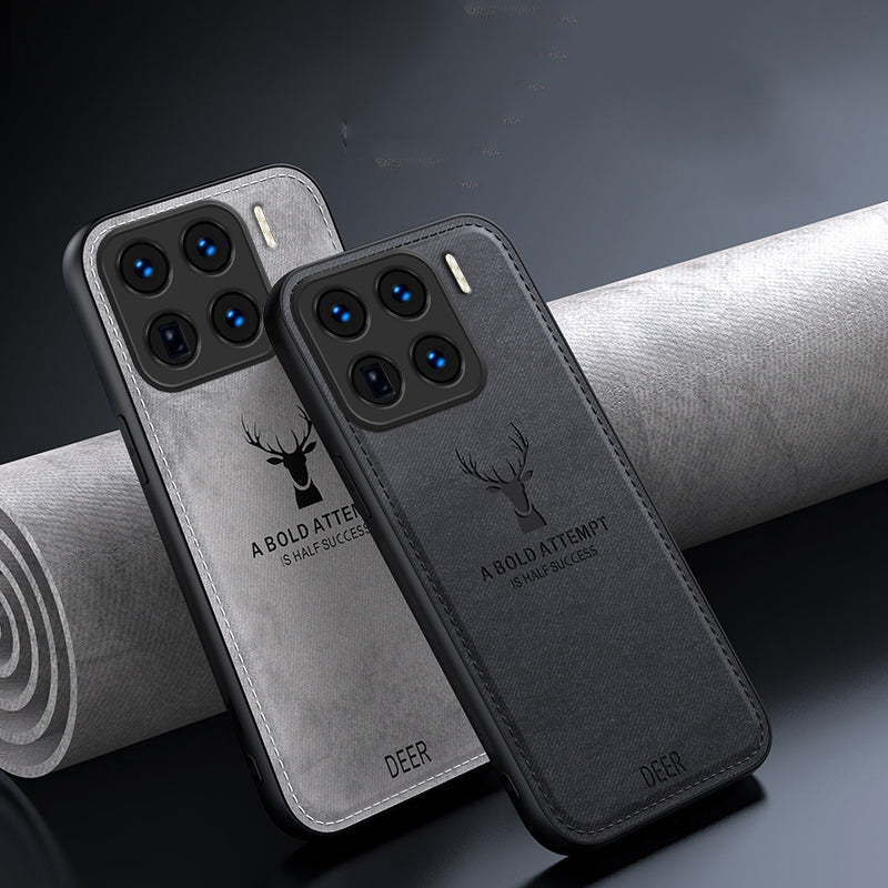 For Xiaomi 15 Pro Deer Head Cloth Skin All-inclusive Phone Case(Blue)