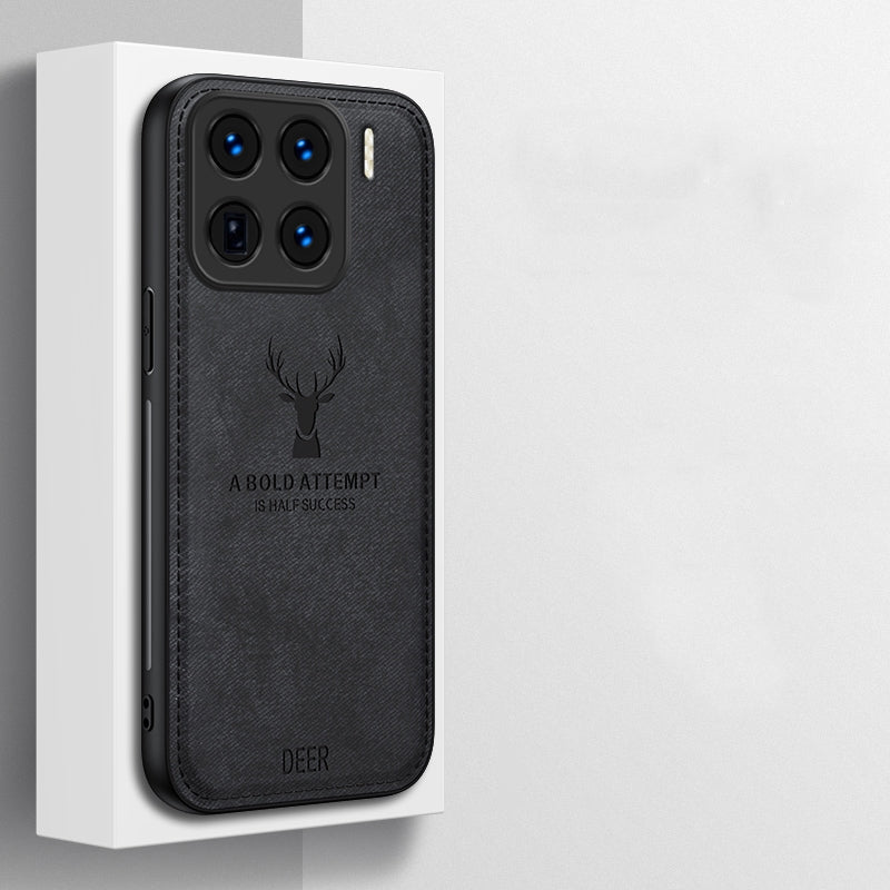 For Xiaomi 15 Pro Deer Head Cloth Skin All-inclusive Phone Case(Blue)