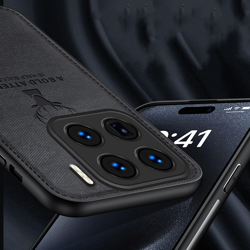 For Xiaomi 15 Pro Deer Head Cloth Skin All-inclusive Phone Case(Blue)