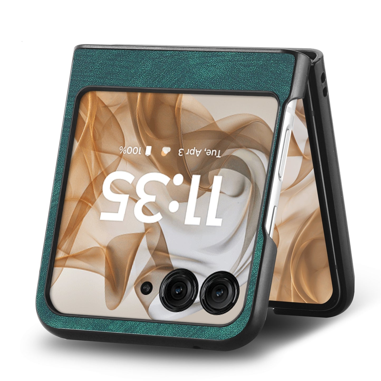 For Motorola Razr 50 Ultra Vintage Leather PC Back Cover Phone Case(Green)