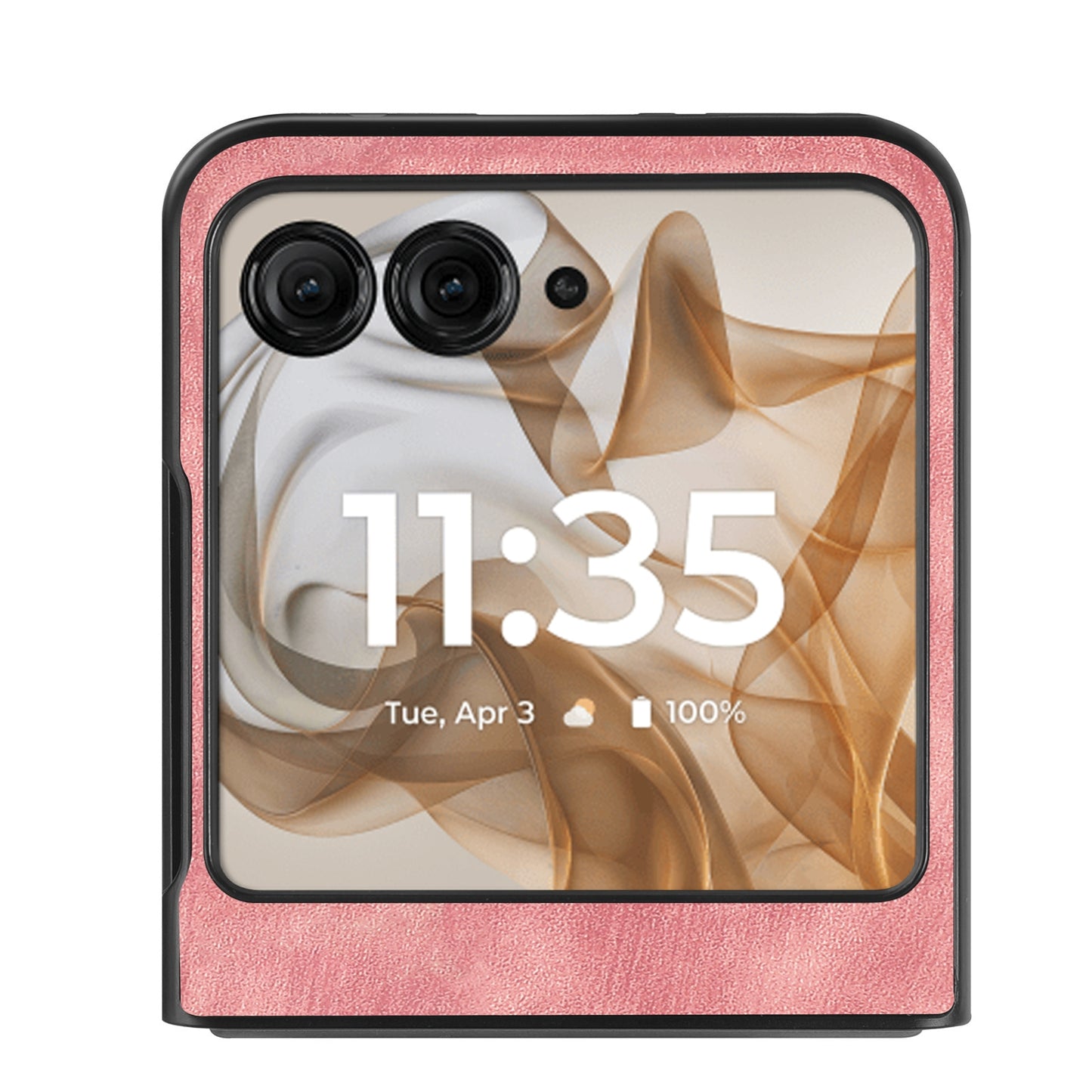 For Motorola Razr 50 Ultra Vintage Leather PC Back Cover Phone Case(Pink)