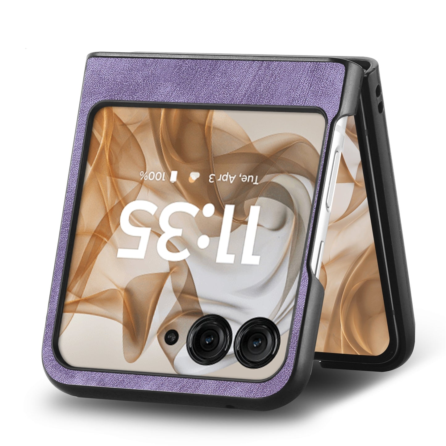 For Motorola Razr 50 Ultra Vintage Leather PC Back Cover Phone Case(Purple)