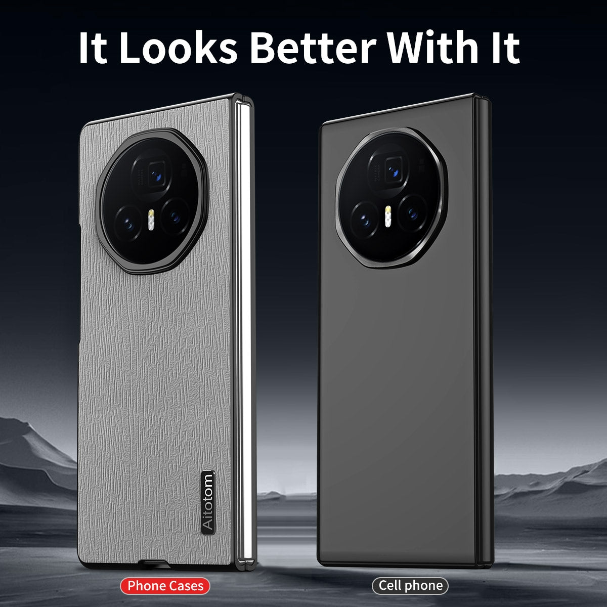 For Honor Magic V3 Tree Bark Leather Shockproof Phone Case(White)