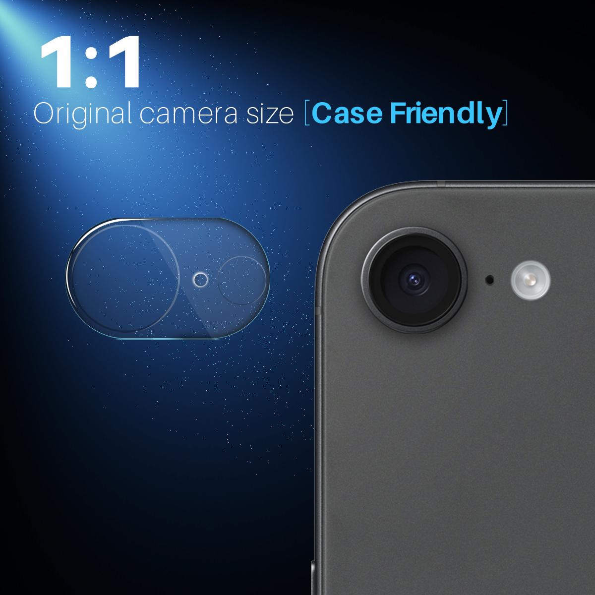 For iPhone 16e NORTHJO Camera Lens Protector 3D HD Tempered Glass Film(Clear)