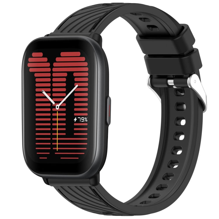 Stripe Texture 20mm Silicone Watch Band, For Amazfit Bip3 Pro, For Amazfit Active