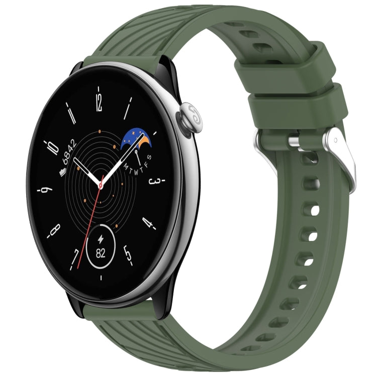 Stripe Texture 20mm Silicone Watch Band, For Amazfit GTR Mini, For Amazfit GTS 4