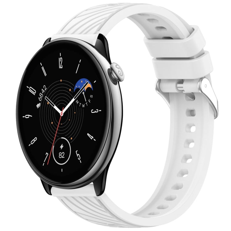 Stripe Texture 20mm Silicone Watch Band, For Amazfit GTR Mini, For Amazfit GTS 4