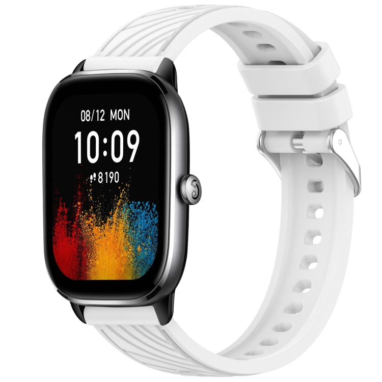 Stripe Texture 20mm Silicone Watch Band, For Amazfit GTS 4 Mini, For Amazfit Bip3