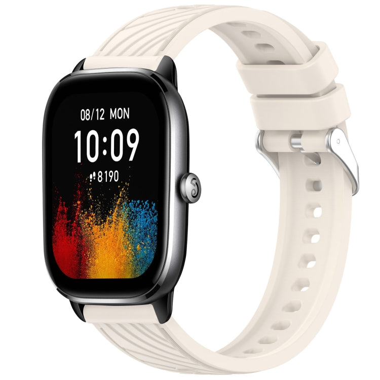 Stripe Texture 20mm Silicone Watch Band, For Amazfit GTS 4 Mini, For Amazfit Bip3