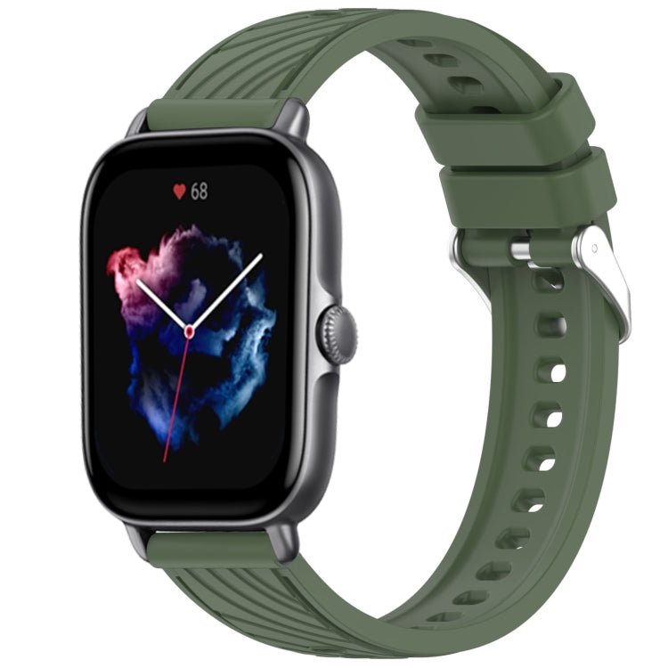 Stripe Texture 20mm Silicone Watch Band, For Amazfit GTS 3, For Amazfit GTS 2 Mini