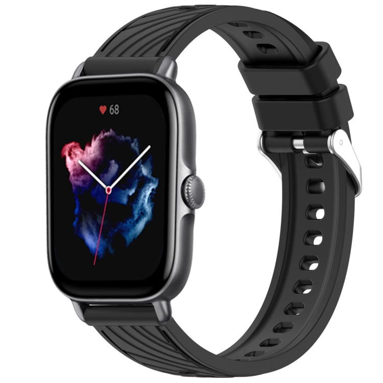 Stripe Texture 20mm Silicone Watch Band, For Amazfit GTS 3, For Amazfit GTS 2 Mini