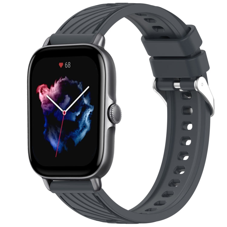 Stripe Texture 20mm Silicone Watch Band, For Amazfit GTS 3, For Amazfit GTS 2 Mini