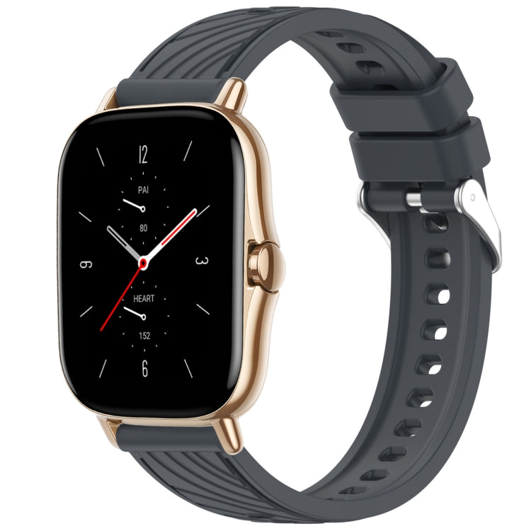 Stripe Texture 20mm Silicone Watch Band, For Amazfit GTS 2, For Amazfit Bip 1S