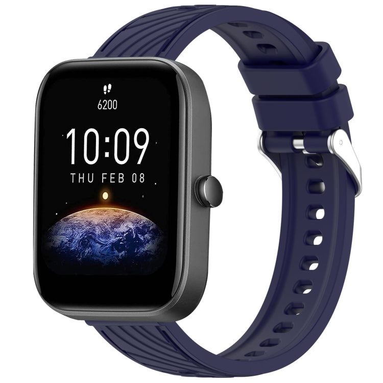 Stripe Texture 20mm Silicone Watch Band, For Amazfit GTS 4 Mini, For Amazfit Bip3